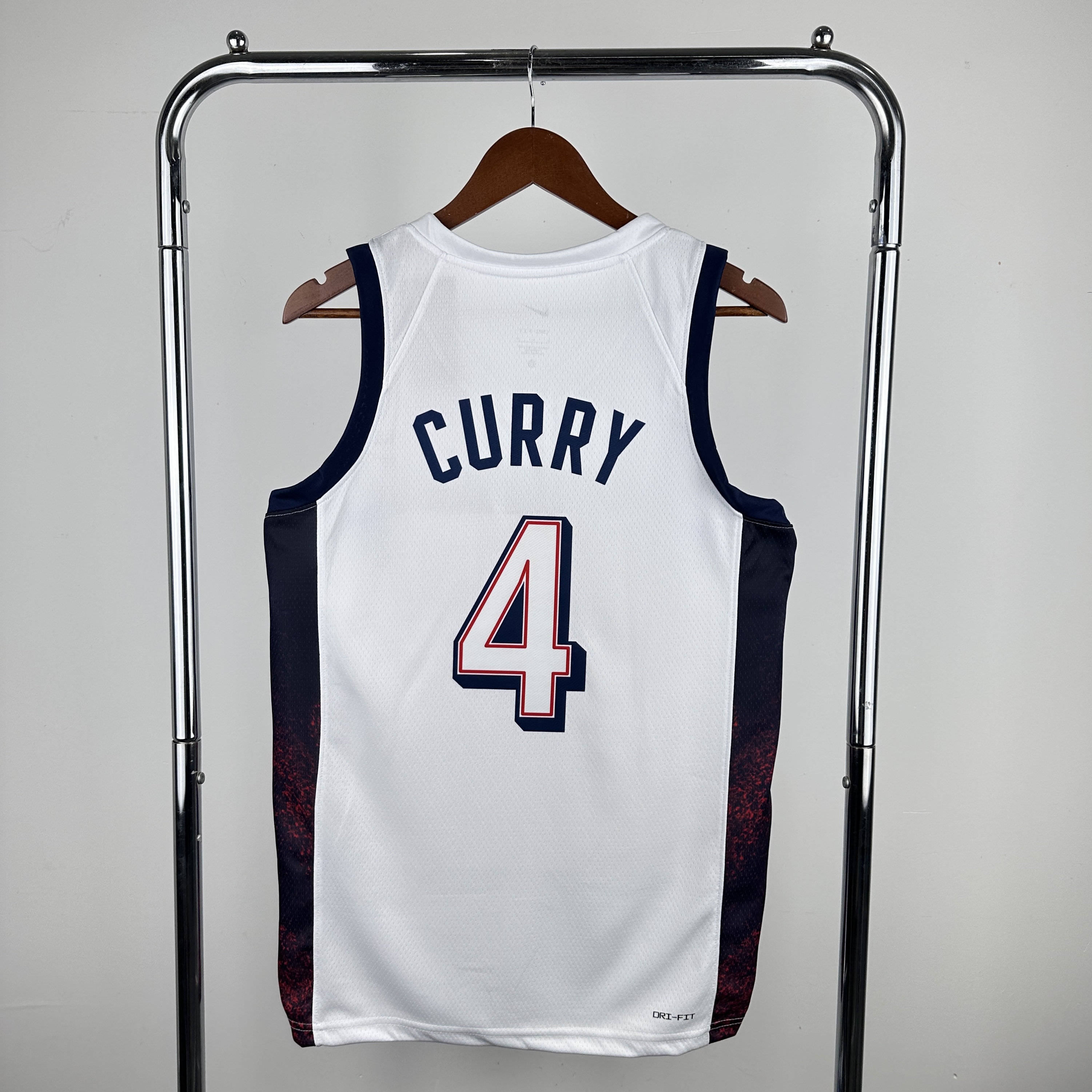 2024 Olympic USA 4 Curry White Nike NBA Jersey